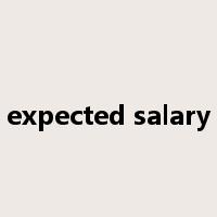 expected salary是什么意思