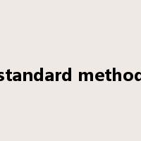 standard method是什么意思