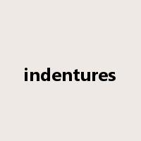 indentures是什么意思