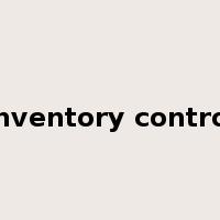 inventory control是什么意思