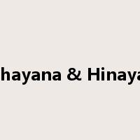 Mahayana & Hinayana是什么意思