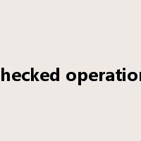 checked operation是什么意思