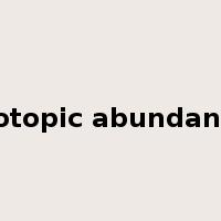 isotopic abundance是什么意思