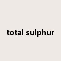 total sulphur是什么意思