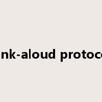think-aloud protocols是什么意思
