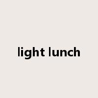 light lunch是什么意思