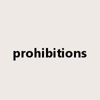 prohibitions是什么意思