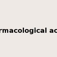 pharmacological action是什么意思