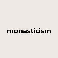 monasticism是什么意思