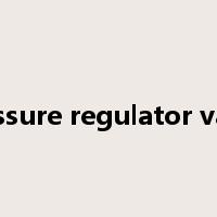 pressure regulator valve是什么意思