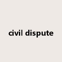 civil dispute是什么意思
