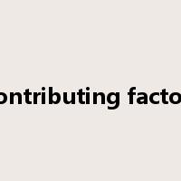 Contributing factors是什么意思