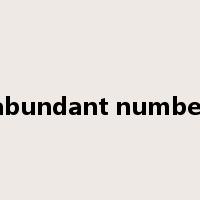 abundant number是什么意思