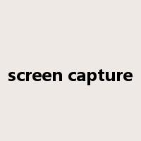 screen capture是什么意思