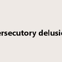 persecutory delusion是什么意思