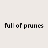 full of prunes是什么意思