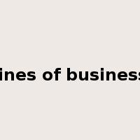 lines of business是什么意思