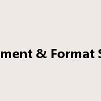Document & Format Setup是什么意思