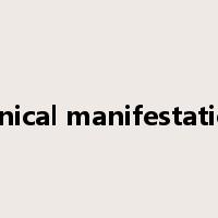 clinical manifestation是什么意思