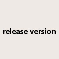 release version是什么意思