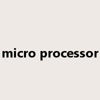 micro processor是什么意思
