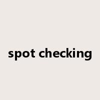 spot checking是什么意思