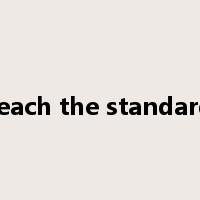reach the standard是什么意思
