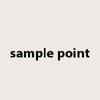sample point是什么意思