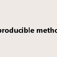 reproducible methods是什么意思