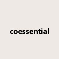 coessential是什么意思