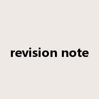 revision note是什么意思
