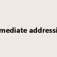immediate addressing是什么意思