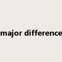 major difference是什么意思