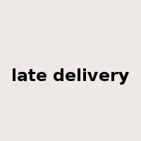 late delivery是什么意思