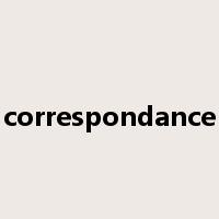 correspondance是什么意思