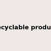 recyclable product是什么意思