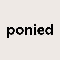 ponied是什么意思