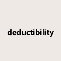 deductibility是什么意思