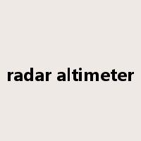 radar altimeter是什么意思