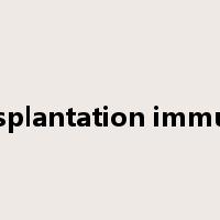 transplantation immunity是什么意思