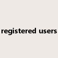 registered users是什么意思