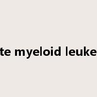acute myeloid leukemia是什么意思