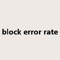 block error rate是什么意思