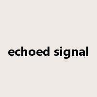 echoed signal是什么意思