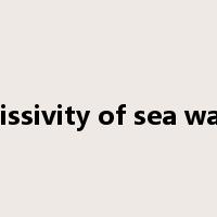 emissivity of sea water是什么意思
