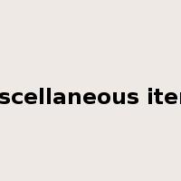 miscellaneous items是什么意思