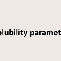 solubility parameter是什么意思