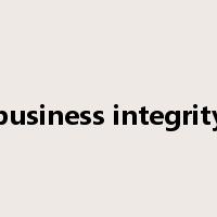 business integrity是什么意思