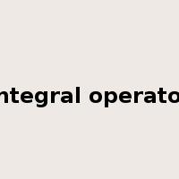 integral operator是什么意思