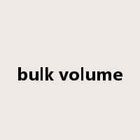 bulk volume是什么意思